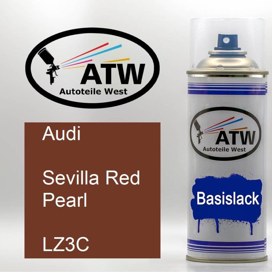 Audi, Sevilla Red Pearl, LZ3C: 400ml Sprühdose, von ATW Autoteile West.